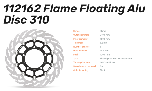 Moto-Master Bremsscheibe Floating-Alu Flame-Racing-Serie passend für Suzuki - 112162