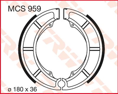 MCS959 hinten Standard-Bremsbelag (Carbon-Keramik) passend für Suzuki LT 400 / VS 600 / VL 800 / VZ