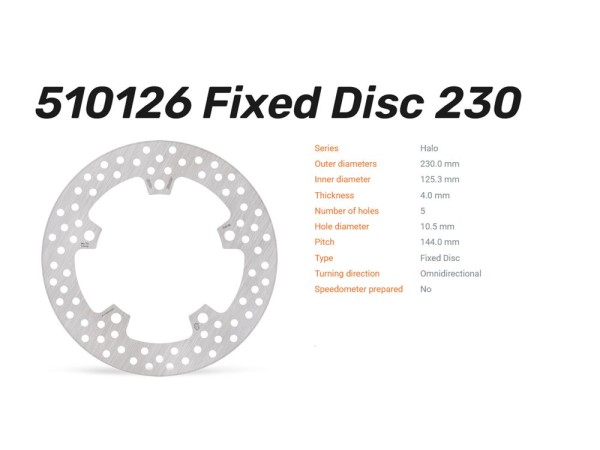 Moto-Master Bremsscheibe Halo hinten passend für KTM Duke 200 RC 125 200 390 - 510126