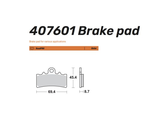 Moto-Master Bremsbelag vorn Sinter Road Pro 407601