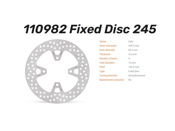 Moto-Master Bremsscheibe hinten passend für Ducati Panigale V2 V2S V4 V4S - 110981 110982