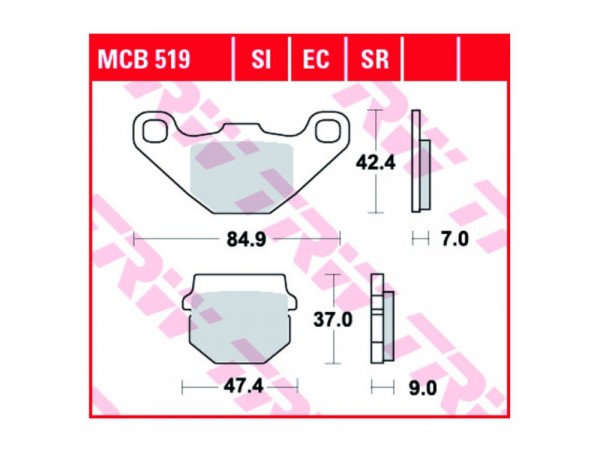 MCB519SI, MCB 519SI Lucas Sinter Bremsbeläge MCB519SI