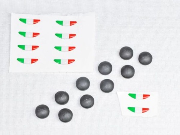 Brembo Aufkleber Flagge u. Gummikappe für 19/16/15 RCS