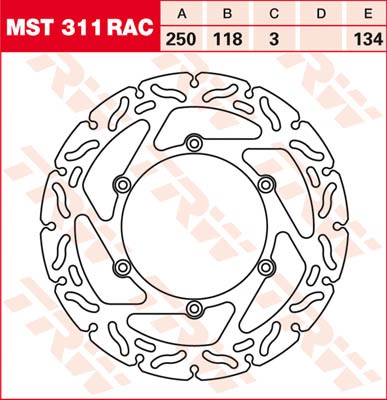 TRW Lucas Racing Bremsscheibe vorn mit ABE passend für Suzuki DR 125 SM Bj. (08-) MST311RAC