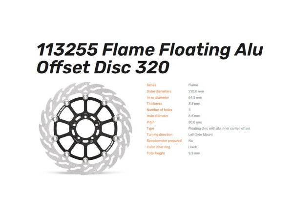 Moto-Master Bremsscheibe Flame Floating Racing 5.5 passend für KTM 890 SMT - 113255 113256