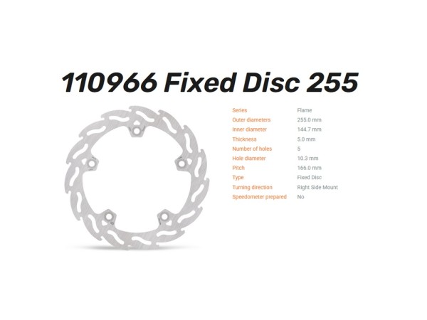 Moto-Master Bremsscheibe Flame hinten passend für Triumph - 110966