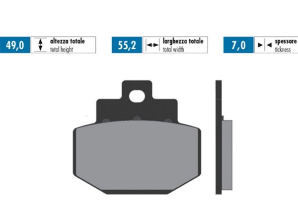 Bremsbelag organisch / Sinter hinten passend für Vespa GTS GTV 125 250 300 310