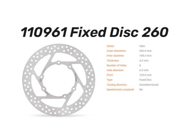 Moto-Master Bremsscheibe Halo vorn passend für Aprilia RX 125 4T / Derbi - 110961