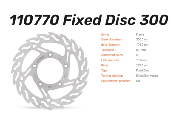 Moto-Master Bremsscheibe Flame hinten passend für Harley Davidson - 110770
