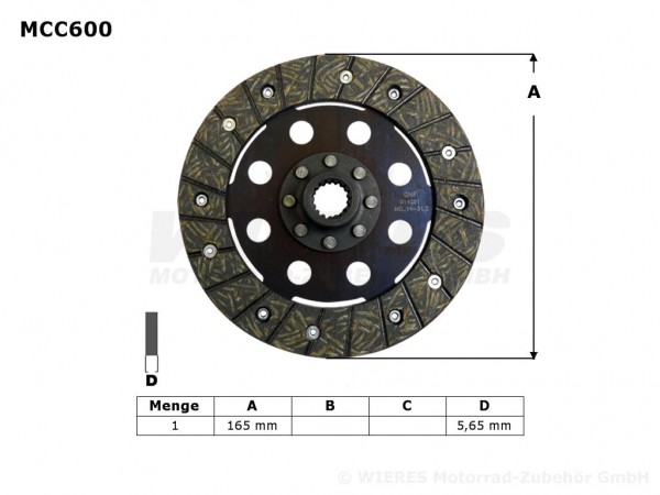 TRW Lucas Kupplungslamellenset passend für BMW MCC600 / MCC 600 passend für BMW R45 / R65 / R80 / R1