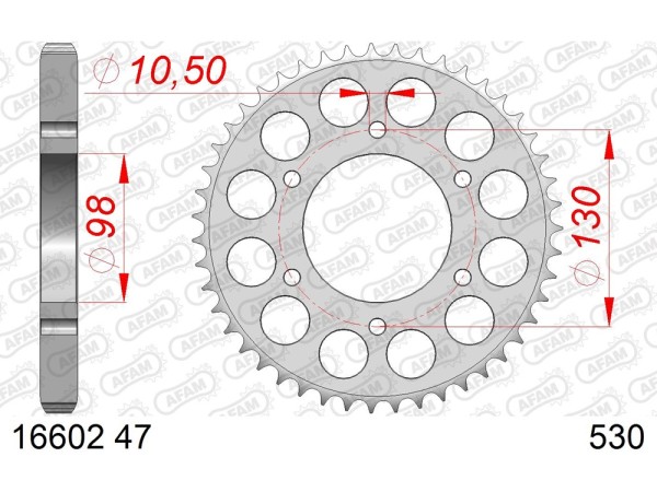 Kettenrad Stahl 47 Zähne (420) passend für Kawasaki KH 750 H2 Mach IV (1972 - 1975)