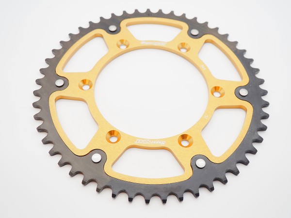 Kettenrad Stealth 51 52 Zähne - (520) blau gold RST-245 passend für Yamaha / Fantic