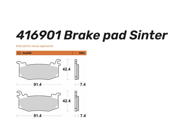 Moto-Master Bremsbelag vorn passend für Ducati Aprilia KTM - 416901 416905 416906