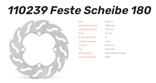 Moto-Master Bremsscheibe Flame-Serie vorne passend für Kawasaki / Suzuki - 110239