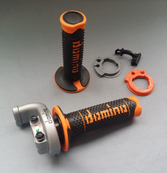 Gasgriff KRK orange passend für KTM 4T Offroad Domino Paar