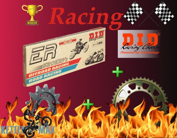 Afam Racing Kettensatz passend für Suzuki GSF 1200 /N /S Bandit (Bj.96-05) mit ThreeD 3D520SP Racing