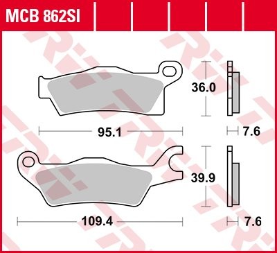 MCB862SI, MCB 862 SI Lucas Bremsbeläge MCB862SI Sinter Offroad