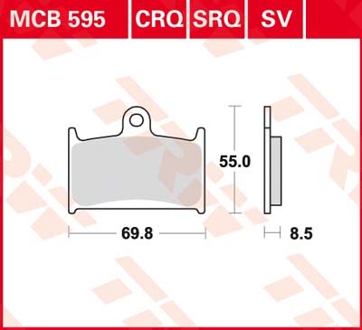 MCB595SV, mcb 595 sv: Lucas SINTER-Scheibenbremsbeläge vorn MCB595SV, mcb 595 sv