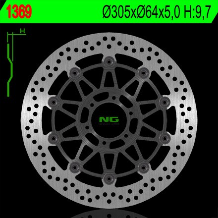 Bremsscheibe NG 1369 NG1369 passend für KTM 950 990 SM Supermoto