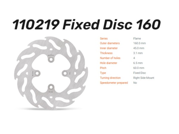 Moto-Master Bremsscheibe Flame hinten passend für KTM SX 65 - 110219