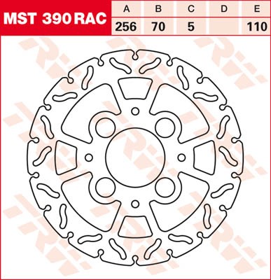 TRW Lucas Racing Bremsscheibe MST390RAC hinten passend für Honda CB1000 R SC60 / VFR800 RC46