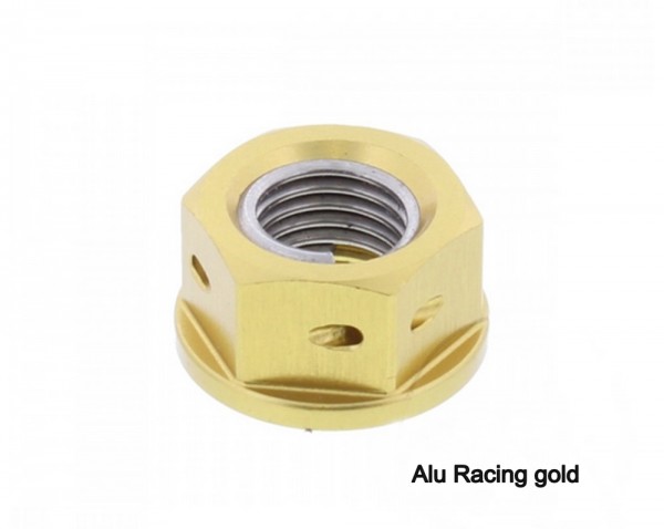 Mutter Kettenrad M10x1.25 blau rot schwarz titan Alu