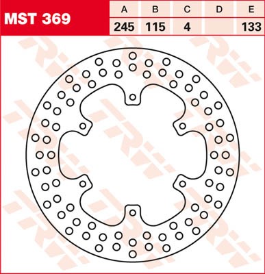 TRW Lucas Bremsscheibe hinten MST 369 mit ABE passend für Yamaha XTZ 750 H, N Bj. 89-99