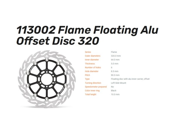 Moto-Master Bremsscheibe Flame Floating vorn links - 113002