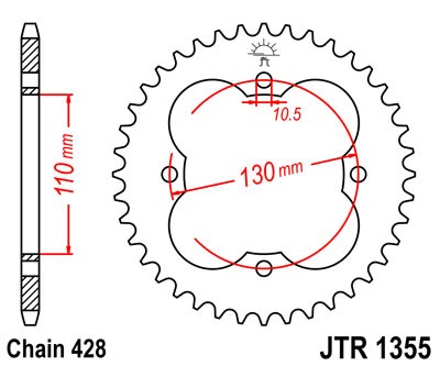 Kettenrad 48Z / 50Z - (428)