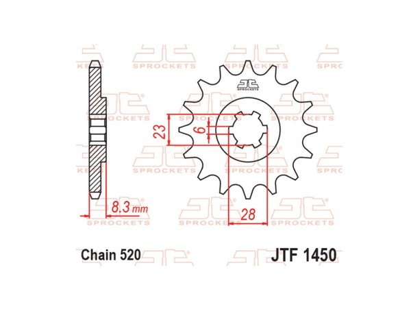 Kettenritzel 13 14 15 Zähne - (520) passend auf Suzuki LT 500 Quadzilla / RM465 / RM500