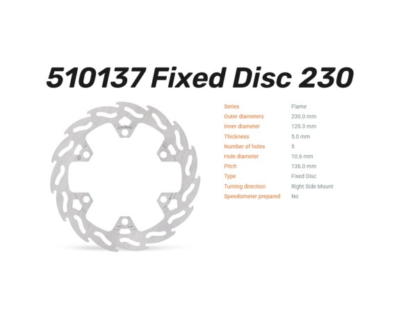 Moto-Master Bremsscheibe hinten passend für Kawasaki KLE 500 / SE - 510137 510138
