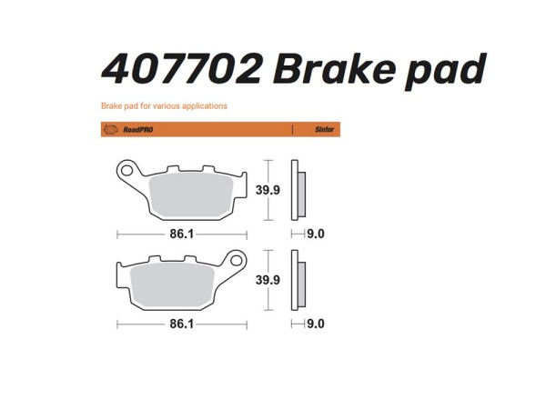 Moto-Master Bremsbelag hinten Sinter Road Pro 407702