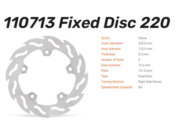 Moto-Master Bremsscheibe Flame hinten passend für Suzuki GSX-R 1000 / R - 110713