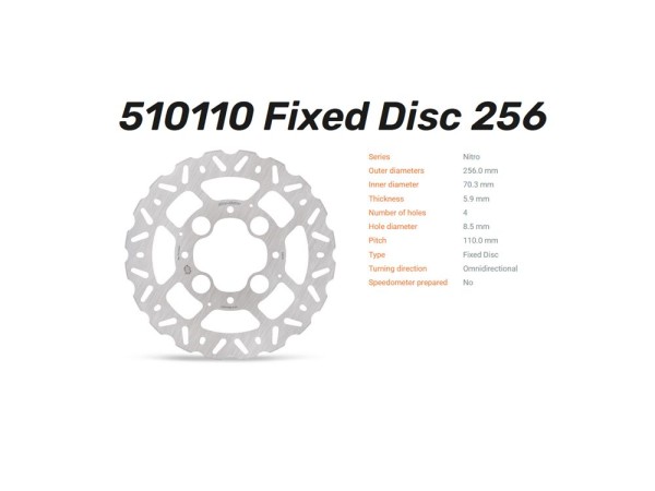 Moto-Master Bremsscheibe Nitro hinten passend für Honda CB1000 VFR800F X Crossrunner - 510110
