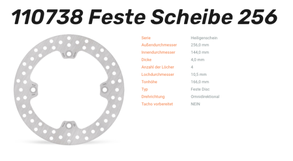 Moto-Master Bremsscheibe Halo-Serie passend für Honda - 110738