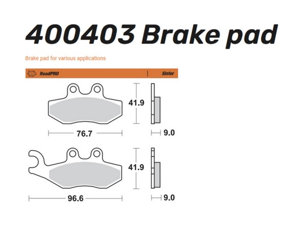 Moto-Master Bremsbelag vorn Sinter Road - 400403