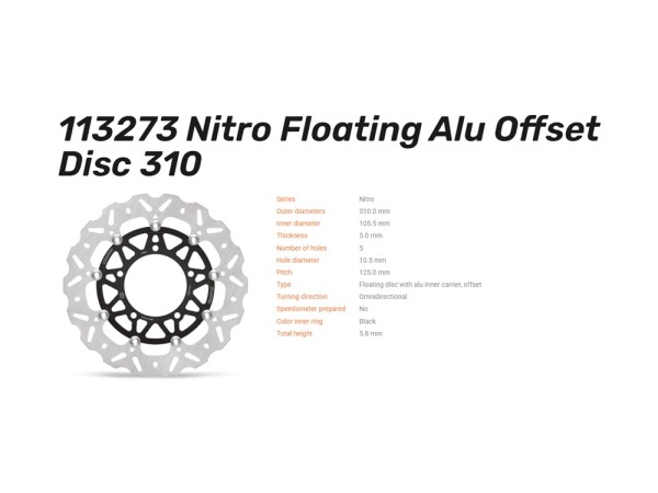 Moto-Master Bremsscheibe Nitro vorn passend für Honda CB 650 R / CBR 650 R Ab 2019 - 113273