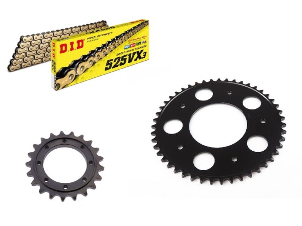DID Kettensatz passend für Gilera GP800 (Bj.2008-2014) DID525VX3 / ZVM-X2 Kette
