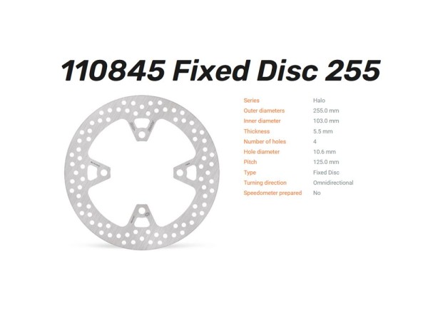 Moto-Master Bremsscheibe Halo hinten passend für Triumph Trident 660 / Tiger Sport 660 - 110845