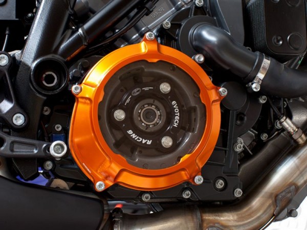 Evotech Kupplungsschutz orange passend für KTM 1290 Superduke / Superadventure / Adventure 1050 109