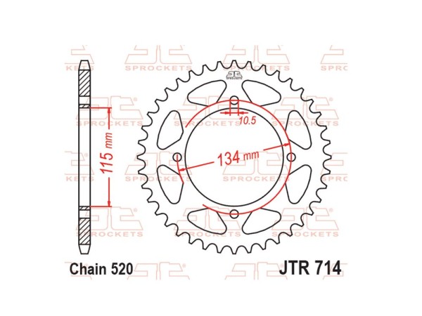 Kettenrad Stahl 50 Zähne (520) passend für Cagiva Elefant 350