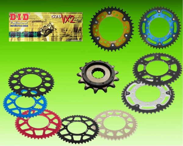 DID Kettensatz passend für Kawasaki Z400 EX400 ABS (Bj.19-) DID520 Kette