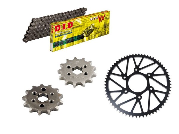DID Kettensatz passend für Motobi DL 125 (Bj.22-) DID428 Kette