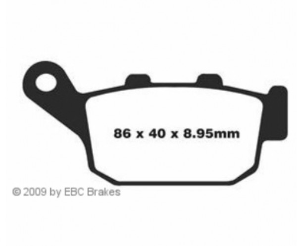 EBC Bremsbelag Sinter FA496HH hinten passend für Suzuki SFV 650 Gladius (Bj.09-)