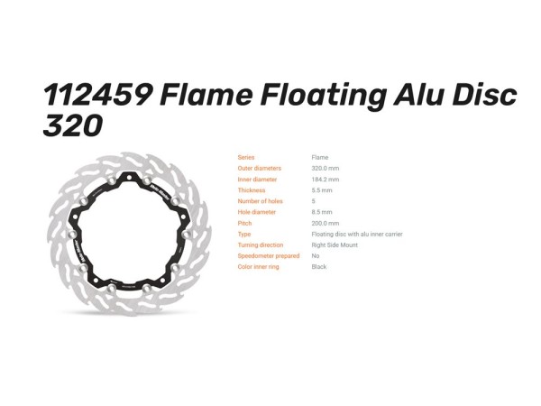 Moto-Master Bremsscheibe Flame 5.5 vorn passend für KTM Duke 125 250 390 / SMC-R 125 - 112459