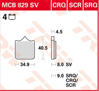 MCB829SCR, MCB 829SCR Lucas Rennsportbremsbelag Sinter-Carbon-Race MCB829SCR