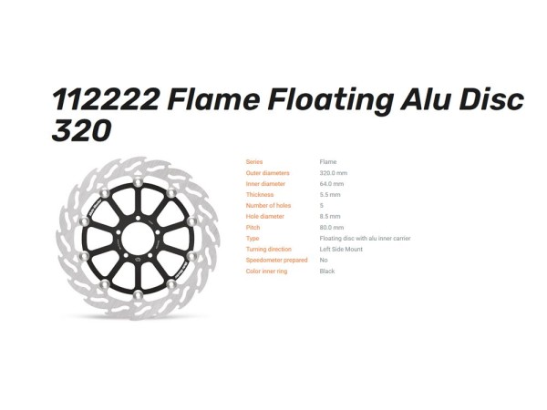 Moto-Master Bremsscheibe Flame Floating 5.5 vorn passend für KTM 1290 1390 Superduke / Brabus - 1122