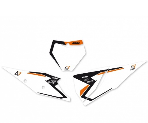 Startnummerfelder Aufkleber-Set von Black Bird Racing passend für KTM SX-SX-F, alle Modelle, Bauja