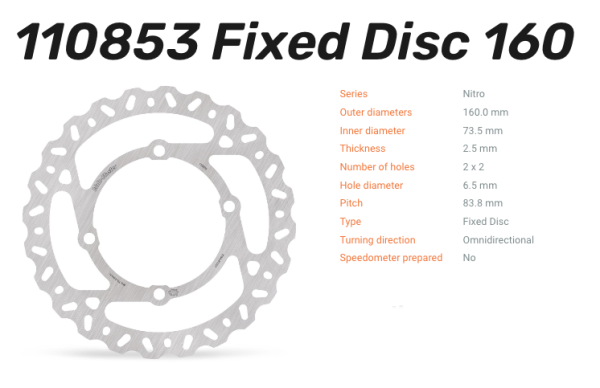 Moto-Master Bremsscheibe Nitro vorne passend für GasGas / Husqvarna / KTM - 110853