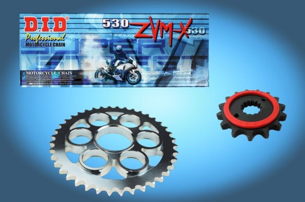 DID Kettensatz Stahl passend für Ducati 1260 Multistrada (18-) DID530ZVM-X2 Kette